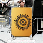 1-Piece Tribal Ethnic Geometric Sun Abstract  Suitcase Luggage Cover, Stretch Protective Sleeve