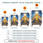 1-Piece Pyramid Stargate Cosmic Egypt Ancient Mysterious  Suitcase Luggage Cover, Stretch Protective Sleeve