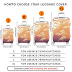 1-Piece Abstract Ocean Waves Artistic Flow Zen Mythical  Suitcase Luggage Cover, Stretch Protective Sleeve