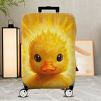 1-Piece Cute Yellow Duckling Art Colorful  Animal Fun  Suitcase Luggage Cover, Stretch Protective Sleeve