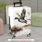 1-Piece Wild Duck Flying Nature Countryside Artistic  Suitcase Luggage Cover, Stretch Protective Sleeve