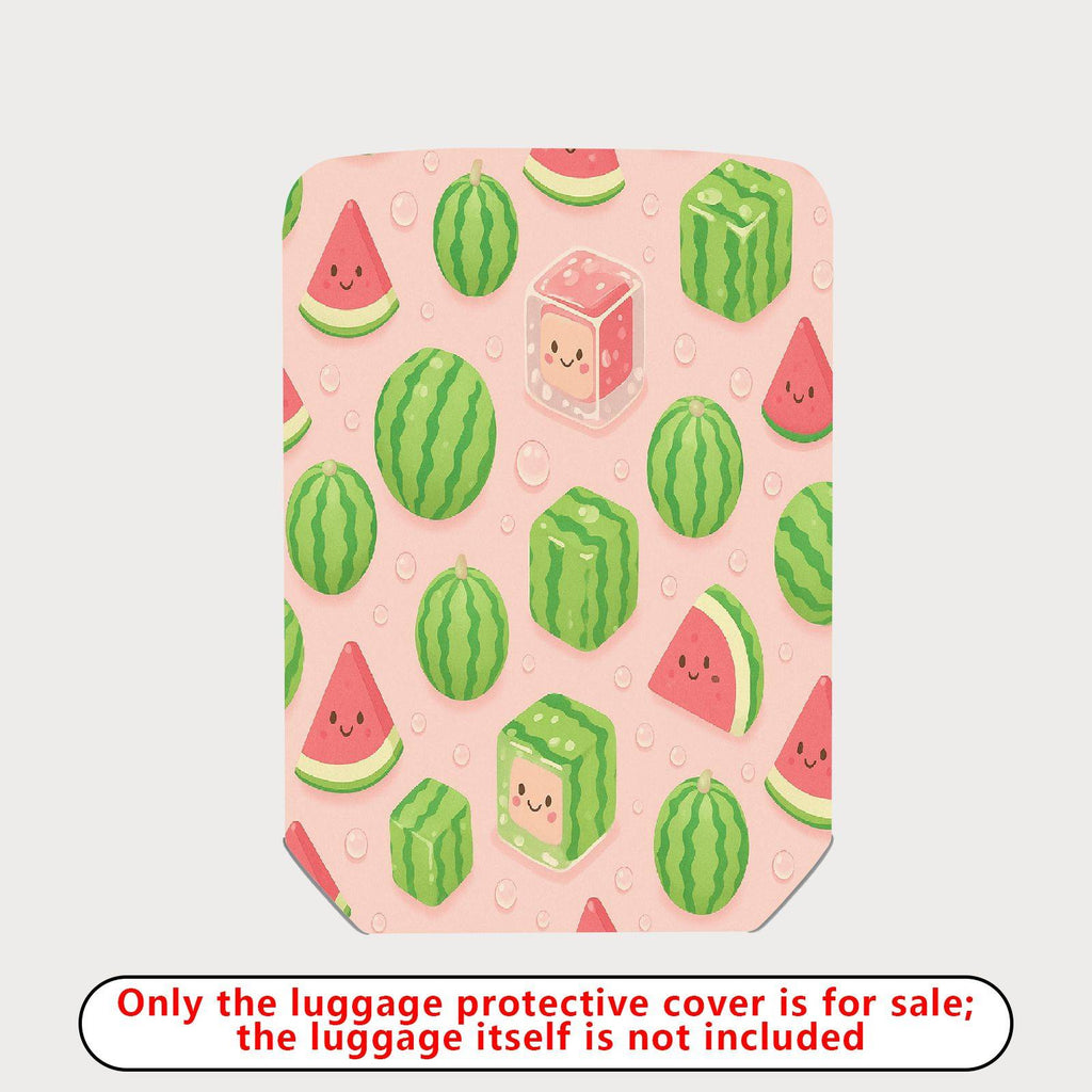 1-Piece Cute Watermelon Pink Fun Cheerful Playful  Suitcase Luggage Cover, Stretch Protective Sleeve