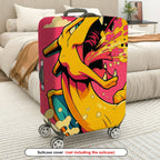 1-Piece Abstract Colorful Artistic Vibrant Dynamic Energetic  Suitcase Luggage Cover, Stretch Protective Sleeve