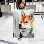 1-Piece Animal Art Abstract Creative Fox  Suitcase Luggage Cover, Stretch Protective Sleeve