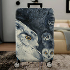 1-Piece Owl Starry Night Cosmic Wildlife Art  Suitcase Luggage Cover, Stretch Protective Sleeve