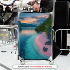 1-Piece Sunset Beach Ocean Nature Landscape Scenic  Suitcase Luggage Cover, Stretch Protective Sleeve