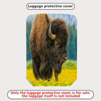 1-Piece Wildlife Bison Nature Landscape Animal Travel  Suitcase Luggage Cover, Stretch Protective Sleeve