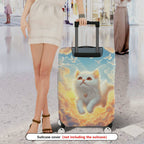 1-Piece Cute Cat Cloud Sky Dove Fantasy  Suitcase Luggage Cover, Stretch Protective Sleeve