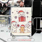 1-Piece Christmas Bear Gift Snowflakes Holiday  Suitcase Luggage Cover, Stretch Protective Sleeve