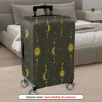 1-Piece Moon Sun Star Galaxy Mystic Geometric  Suitcase Luggage Cover, Stretch Protective Sleeve
