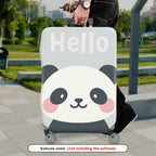 1-Piece Cute Panda  Hello Printed  Suitcase Luggage Cover, Stretch Protective Sleeve