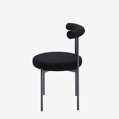 Lot de 2 chaises de salle à manger design moderne, bouclette grise anthracite Julia