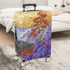 1-Piece Landscape Tree Red Mountain Cloud  Suitcase Luggage Cover, Stretch Protective Sleeve