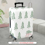 1-Piece Green Pine Tree Forest Car Holiday  Suitcase Luggage Cover, Stretch Protective Sleeve