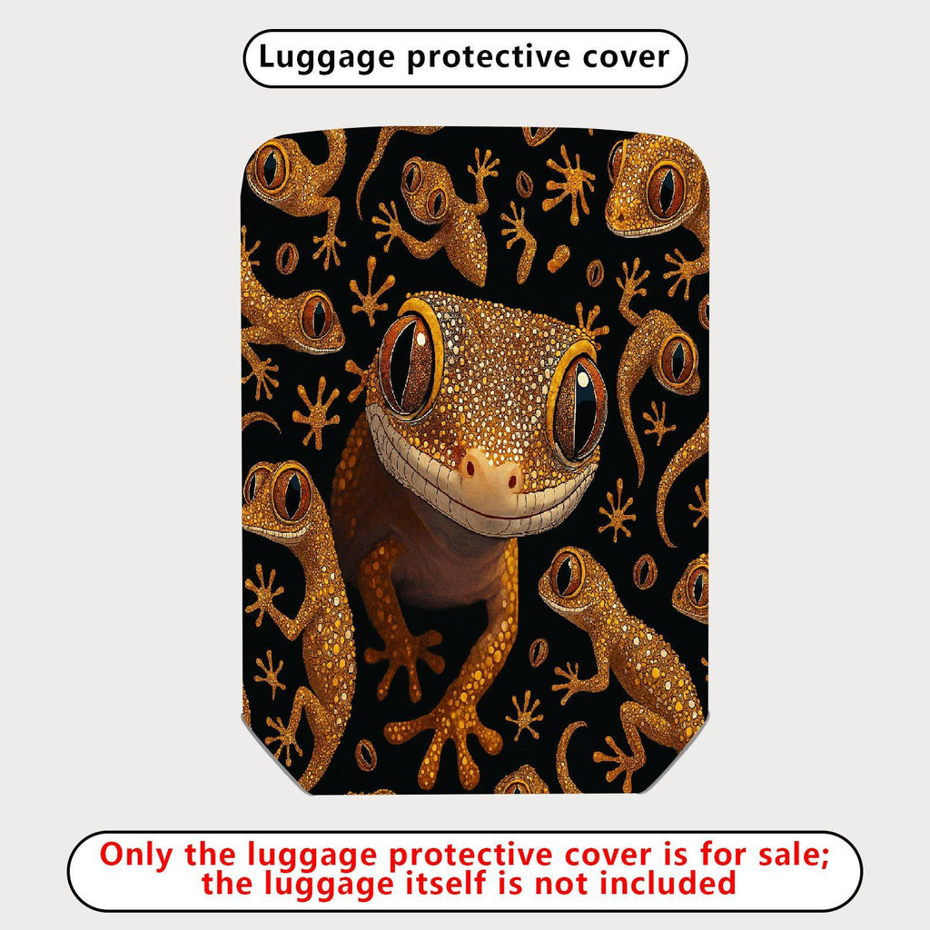 1-Piece Gecko Reptile Animal  Cute Fun  Suitcase Luggage Cover, Stretch Protective Sleeve