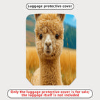 1-Piece Cute Alpaca Animal Nature Scenery Artistic  Suitcase Luggage Cover, Stretch Protective Sleeve