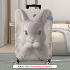 1-Piece Rabbit Floral Nature Butterfly Animal Cute  Suitcase Luggage Cover, Stretch Protective Sleeve