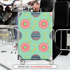 1-Piece Pastel Geometric Stripes Circles Dots Colorful  Suitcase Luggage Cover, Stretch Protective Sleeve