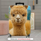 1-Piece Cute Alpaca Animal Nature Scenery Artistic  Suitcase Luggage Cover, Stretch Protective Sleeve