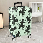 1-Piece Frog Pattern Green Animal Cute Stylish Vibrant  Suitcase Luggage Cover, Stretch Protective Sleeve