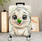 1-Piece Cute Dog  Animal Fun Playful Luggage  Suitcase Luggage Cover, Stretch Protective Sleeve