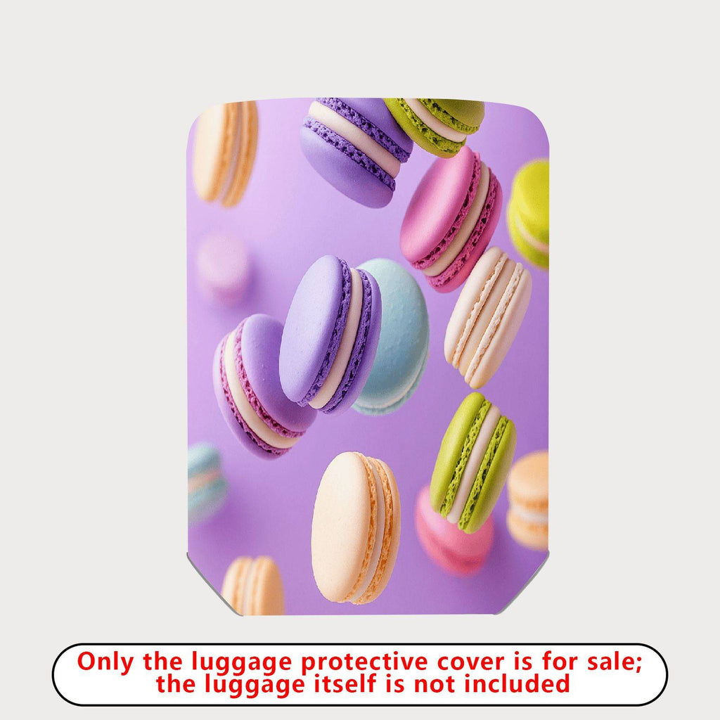 1-Piece Colorful Sweet Macaron Pastel Fun Cute  Suitcase Luggage Cover, Stretch Protective Sleeve
