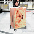 1-Piece Cute Fluffy Pomeranian Pet Dog Animal  Suitcase Luggage Cover, Stretch Protective Sleeve