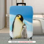 1-Piece Penguin Family Arctic Nature Wildlife Cute Travel  Suitcase Luggage Cover, Stretch Protective Sleeve