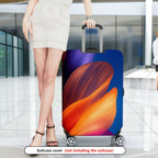 1-Piece Abstract Colorful Vibrant Floral Artistic Luggage  Suitcase Luggage Cover, Stretch Protective Sleeve