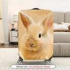 1-Piece Cute Bunny Animal Nature Beige Soft  Suitcase Luggage Cover, Stretch Protective Sleeve