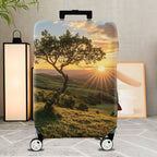 1-Piece Nature Sunset Tree Landscape Scenic Outdoor Travel  Suitcase Luggage Cover, Stretch Protective Sleeve