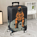 1-Piece Astronaut Moon Space Galaxy Cosmic  Suitcase Luggage Cover, Stretch Protective Sleeve