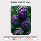 1-Piece Purple Green Artichoke Nature Floral Travel  Suitcase Luggage Cover, Stretch Protective Sleeve