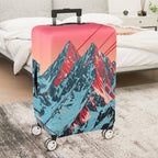 1-Piece Mountain Sunset Landscape Abstract Artistic Vibrant Colorful  Suitcase Luggage Cover, Stretch Protective Sleeve