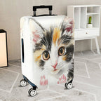 1-Piece Cute Adorable Cat Watercolor Animal Art  Suitcase Luggage Cover, Stretch Protective Sleeve