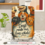 1-Piece Animal Quote Dog Paw Travel Colorful  Suitcase Luggage Cover, Stretch Protective Sleeve