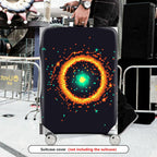 1-Piece Digital Pixel Cosmic Space Galaxy Sci-Fi Astronomy  Suitcase Luggage Cover, Stretch Protective Sleeve