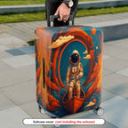 1-Piece Space Astronaut Cosmic Adventure Galaxy Art  Suitcase Luggage Cover, Stretch Protective Sleeve