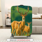 1-Piece Deer Nature Lake Forest Wildlife Landscape  Suitcase Luggage Cover, Stretch Protective Sleeve