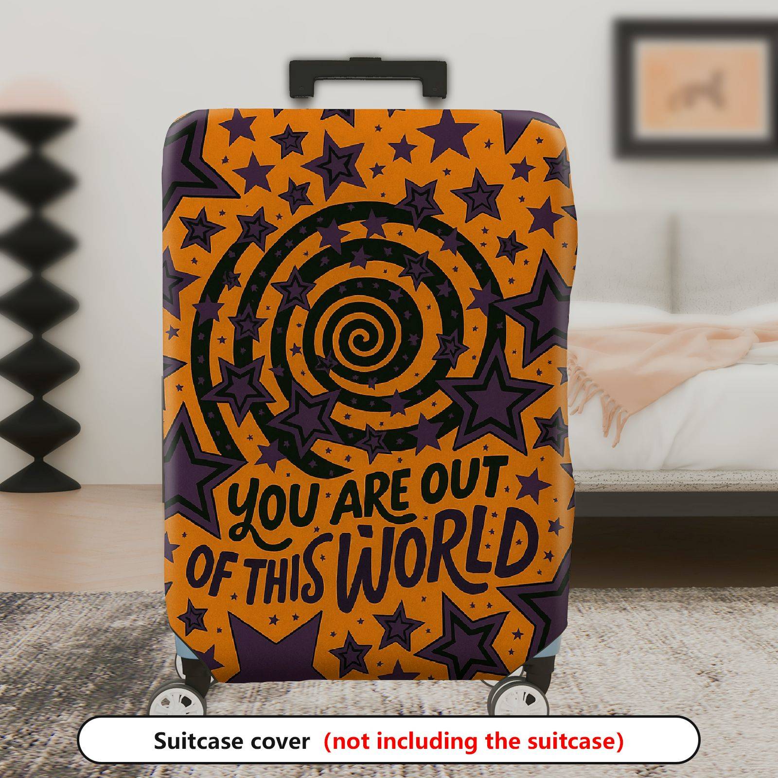 1-Piece Spiral Star Cosmic Galaxy Universe Space  Suitcase Luggage Cover, Stretch Protective Sleeve