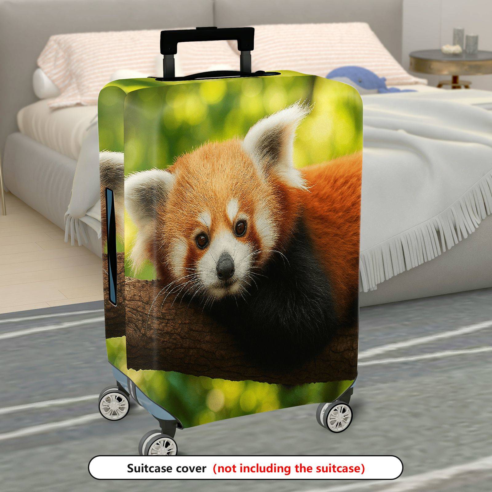 1-Piece Red Panda Animal Nature Wildlife Cute Forest  Suitcase Luggage Cover, Stretch Protective Sleeve