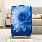 1-Piece Blue Flower Artistic Dreamy Elegant Starry  Suitcase Luggage Cover, Stretch Protective Sleeve