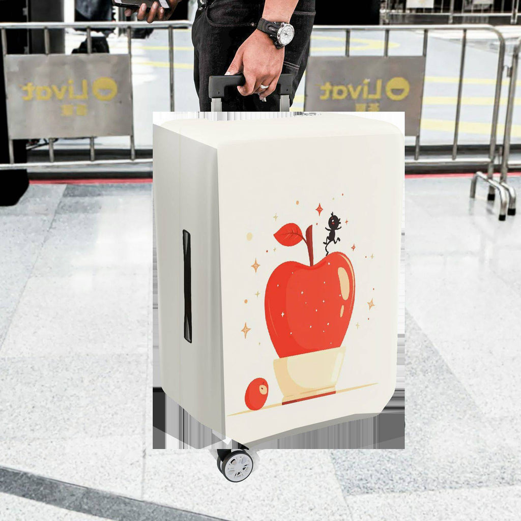 1-Piece Apple Ant  Artistic Fun Modern Stylish  Suitcase Luggage Cover, Stretch Protective Sleeve