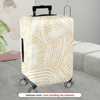 1-Piece Abstract Stripe Beige Pattern Simple Elegant Minimalist Stylish  Suitcase Luggage Cover, Stretch Protective Sleeve