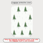 1-Piece Christmas Tree Holiday Seasonal Snow Star Winter  Suitcase Luggage Cover, Stretch Protective Sleeve