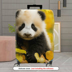 1-Piece Panda Autumn Leaves Nature Wildlife Cute  Suitcase Luggage Cover, Stretch Protective Sleeve