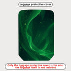 1-Piece Green Aurora Starry Night Cosmic Glow Universe  Suitcase Luggage Cover, Stretch Protective Sleeve