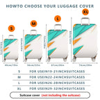 1-Piece Abstract Geometric Modern Colorful Artistic Stylish  Suitcase Luggage Cover, Stretch Protective Sleeve