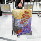 1-Piece Landscape Tree Red Mountain Cloud  Suitcase Luggage Cover, Stretch Protective Sleeve