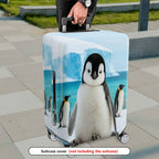 1-Piece Cute Penguin Arctic Ice Snow Wildlife Travel  Suitcase Luggage Cover, Stretch Protective Sleeve